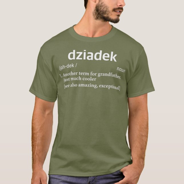 Camiseta Avô do avô de Mens Dziadek T em polonês (Frente)