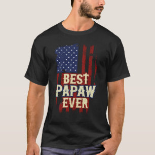 Camiseta Avô do Best Papaw Ever American Flag Vintage