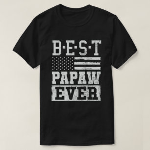 Camiseta Avô do Best Papaw Ever American Flag Vintage