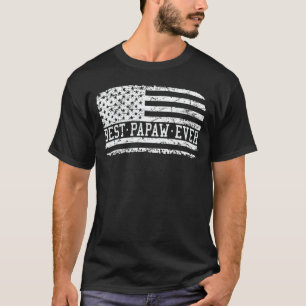 Camiseta Avô do Best Papaw Ever American Flag Vintage