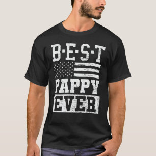 Camiseta Avô do Best Pappy Ever American Flag Vintage