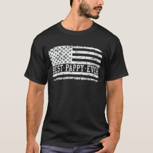 Camiseta Avô do Best Pappy Ever American Flag Vintage