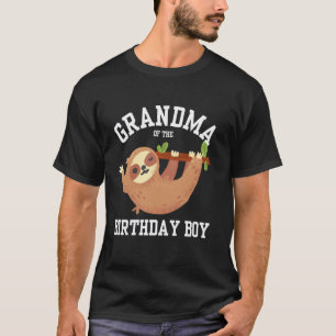 Camiseta Avó do Bicho-Preguiça Menino Festa de Aniversário
