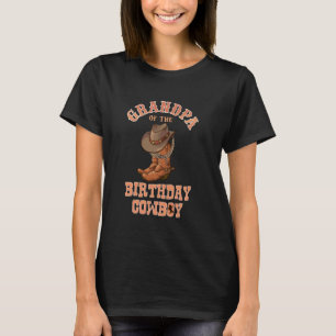 Camiseta Avô do Caubói de Aniversário Tema Western Festa de