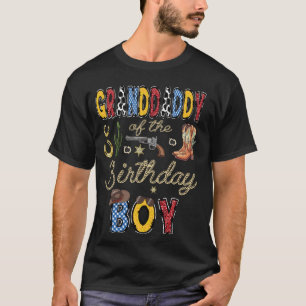 Camiseta Avô do Cowboy do Rodeio de Aniversário Grandd