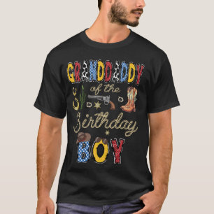 Camiseta Avô do Cowboy Rodeio do Menino Aniversariante Avô