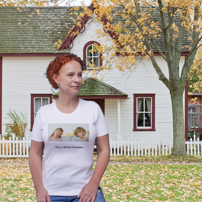 Camiseta Avó do Dia dos Avós Personalizar Foto (Criador carregado)