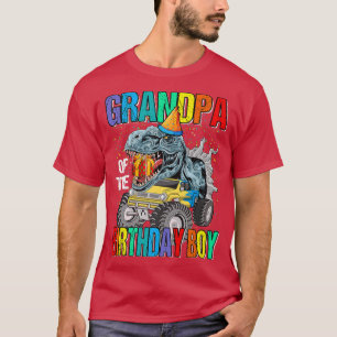 Camiseta Avô Do Dinossauro Do Monstro Do Aniversário