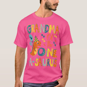 Camiseta Avó Do Dinossauro primeiro aniversario Um-A-Surus