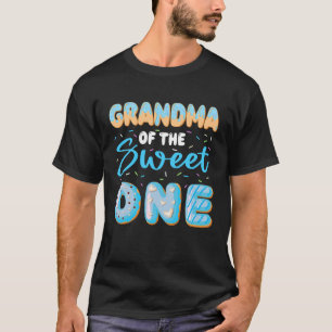 Camiseta Avó Do Doce Menino 1º Aniversário Donut Pa