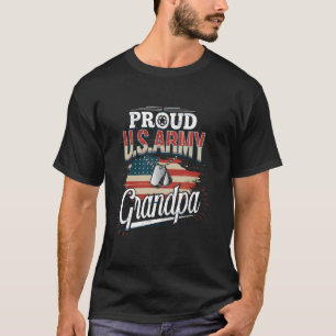 Camiseta Avô do Exército Orgulhoso Veterano Militar Família