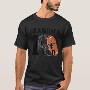 Camiseta Avó do Futebol de 1 Ano de Idade Primeiro Ano Down