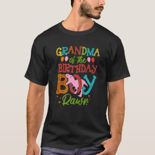 Camiseta Avó Do Garoto De Aniversário Rawr Rex Dinossauros