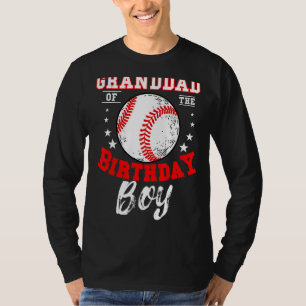 Camiseta Avô Do Garoto De Aniversário Tema De Baseball Bday