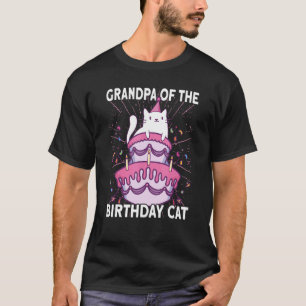 Camiseta Avô Do Gato De Aniversário Do Gato De Aniversário
