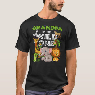 Camiseta Avô do Jardim Zoológico Selvagem de Aniversário