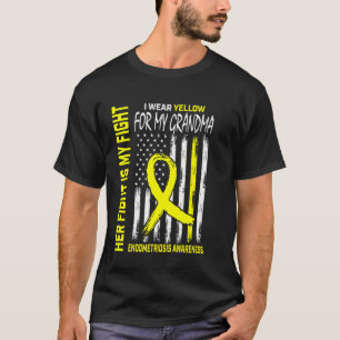 Camiseta Avó do Laço de Conscientização da Endometriose Ama