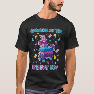 Camiseta Avó do Menino do Aniversário Amante de Llama Pinat