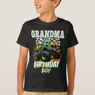 Camiseta Avó do Menino do Aniversário Caminhão Monstro Aniv