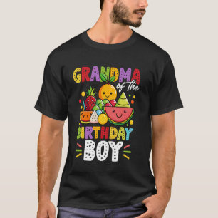 Camiseta Avó Do Menino Do Aniversário Família Fruta Engraça