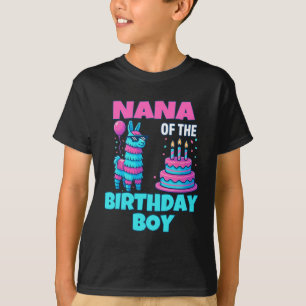 Camiseta Avó do Menino do Aniversário Llama Pinata Festa Fa