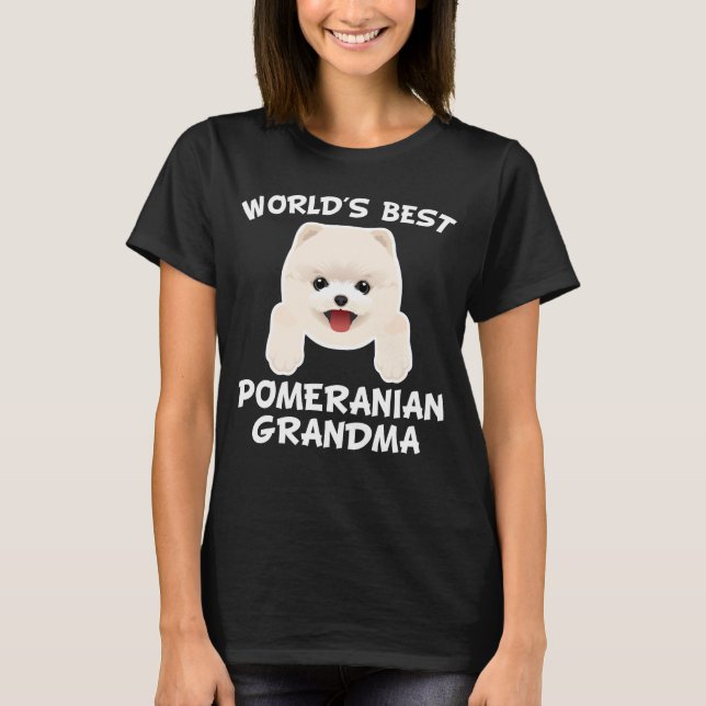 Camiseta Avó do Pomeranian do mundo a melhor (Frente)