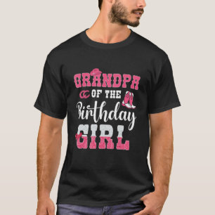 Camiseta Avô Do Tema Da Garota De Aniversário Ocidental