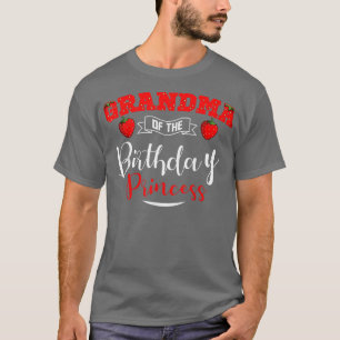 Camiseta Avó Do Tema Da Princesa Aniversário Strawberry