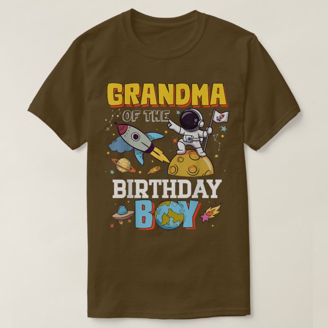Camiseta Avó Do Tema Espacial Do Astronauta Astronauta De A (Frente do Design)