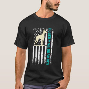 Camiseta Avô DOBERMAN MODERNO Cão Avô Dobermans Gra