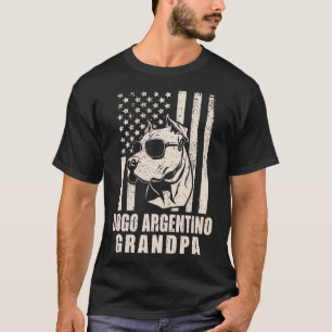 Camiseta Avô Dogo Argentino Bandeira Americana Pais de Cach
