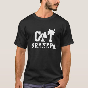 Camiseta Avô Domador de Gatos Avô do Gato Raça de Gatinho