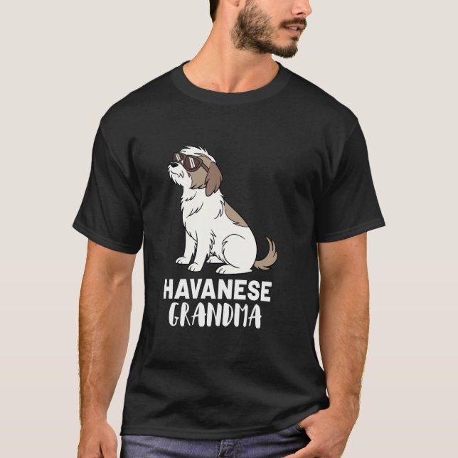 Camiseta Avó Dona de Cachorro Havanese (Frente)