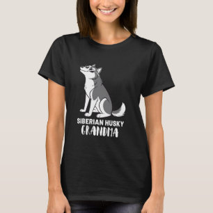 Camiseta Avó Dona de Cachorro Husky Siberiano