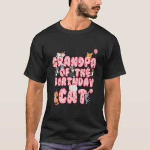 Camiseta Avô dos Homens do Gato de Aniversário Avô Gatinho