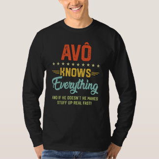 Camiseta Avô dos Homens Sabe Tudo Piada do Avô Português
