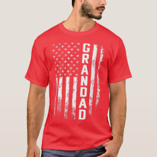 Camiseta Avô Dotado América Bandeira Presente para Homens D