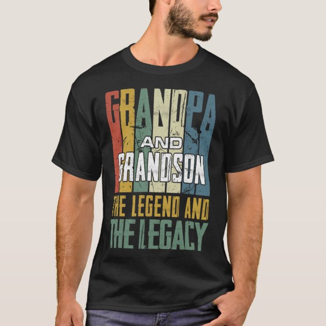 Camiseta Avô E Avô, A Lenda E O Vim Legado (Frente)