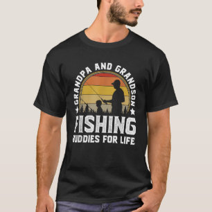 Camiseta Avô E Neto Companheiros De Pescaria Para A Vida