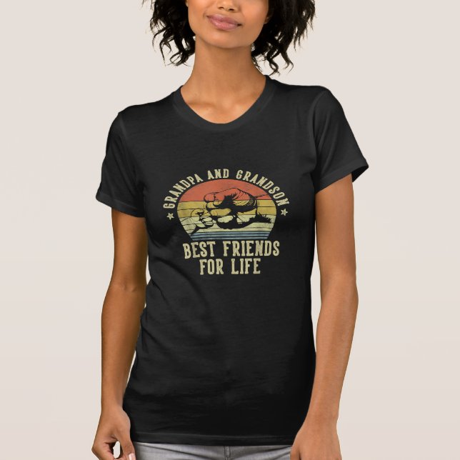 Camiseta Avô e neto melhores amigos para a vida G engraçada (Frente)