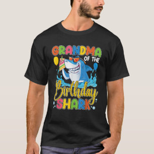Camiseta Avó Engraçada do Tubarão Aniversário Amante de Ani