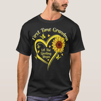 Camiseta Avó Engraçada Primeira Vez Avó Deixa O Mimar