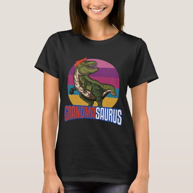 Camiseta Avô Engraçado Avó Surus Rex Dinossauro (Frente)
