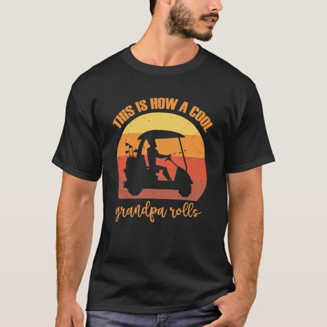 Camiseta Avô engraçado de golfe (Frente)