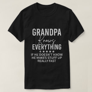 Camiseta Avô Engraçado Sabe Tudo Presente Vintage