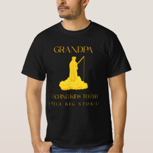 CAMISETA AVÔ ENSINANDO CRIANÇAS A PESCAR E CONTAR HISTÓRIAS