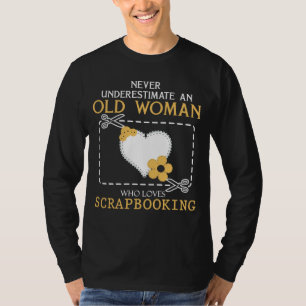 Camiseta Avó entusiasta do Scrapbooking - Nunca Subestima