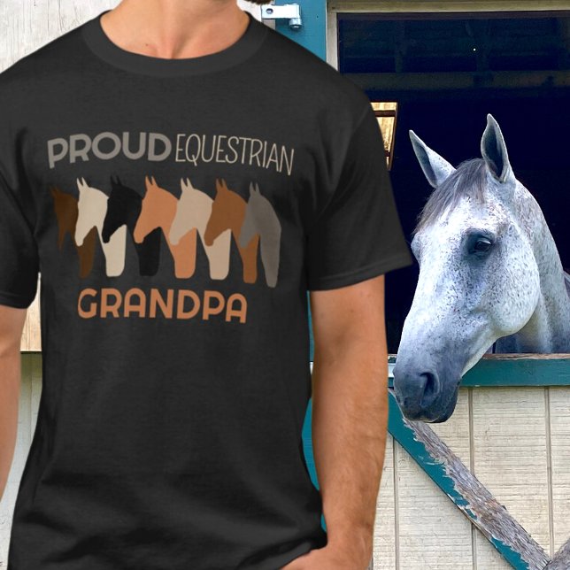 Camiseta Avô Equestriano Orgulhoso (Criador carregado)