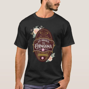 Camiseta Avó Espanhol Latino Mexicano La Abuela Mas Chingo