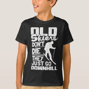 Camiseta Avô Esquiador Veterano Não Morra Vá Descer